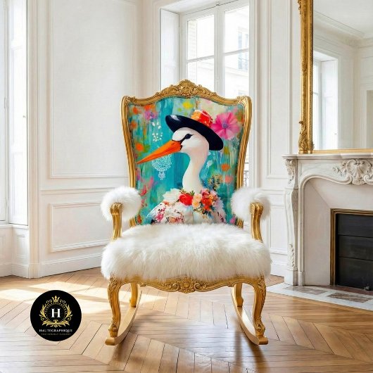 Droombeeld Paas Lente Ooievaar Decoupage Tissuepapier