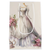 Droombeeld Victoriaanse Trouwjurk Bruidsdouche Medium Cadeauzakje (Achterkant)