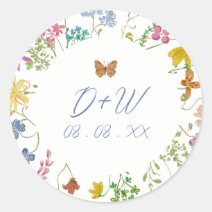 Droombeeld Wilde Bloem Vlinder Persoonlijk Sticker