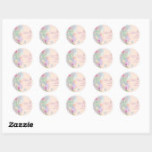 Droombeeld Wilde Bloemen Bloementuin Bruidsdiner Ronde Sticker (Vel)