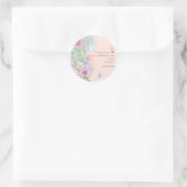 Droombeeld Wilde Bloemen Bloementuin Bruidsdiner Ronde Sticker (Tas)
