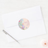 Droombeeld Wilde Bloemen Bloementuin Bruidsdiner Ronde Sticker (Envelop)