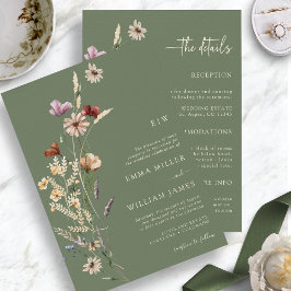 Droombeeld Wilde Bloemen Saliegroen All-in-One Kaart