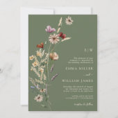 Droombeeld Wilde Bloemen Saliegroen All-in-One Kaart (Voorkant)