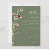 Droombeeld Wilde Bloemen Saliegroen All-in-One Kaart (Achterkant)