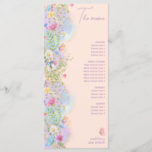 Droombeeld Wilde Bloemen Tuin Bruiloft Shower Menu