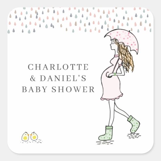 Droombeeld Zwangere Moeder Baby Shower Sticker (Voorkant)