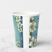 Droombeeldige Kersenbloesem met Glitters Papieren Bekers (Rechts)