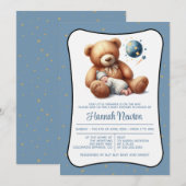 Droombeer babyshower uitnodiging (Voorkant / Achterkant)