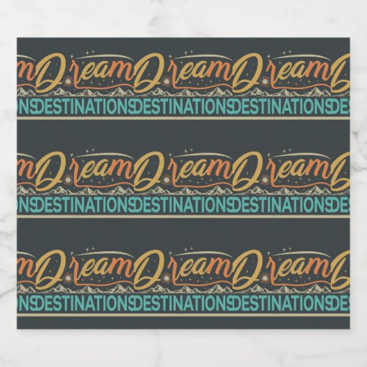 Droombestemming Sparkling Wijnetiket (Enkel label)