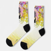 Droombestrijder met kat | Volg uw droomgebruik Sokken (Links)