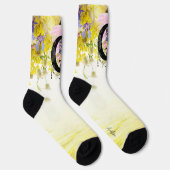 Droombestrijder met kat | Volg uw droomgebruik Sokken (Rechts)