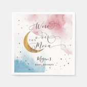 droomblauw roze goud over het Baby shower van de m Servet (Voorkant)