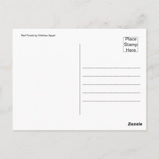 Droomblik - De Rode Panda Briefkaart (Achterkant)