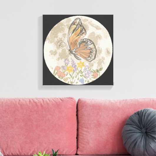 Droombloem Maan Canvas Afdruk (Insitu (Woonkamer))