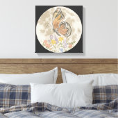 Droombloem Maan Canvas Afdruk (Insitu (Slaapkamer))