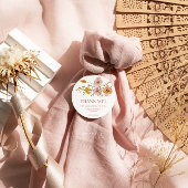 Droombloemen, Boheemse Bloemen Ronde Sticker