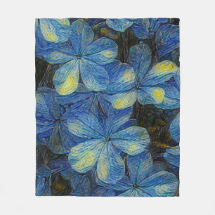 Droombloemen in de kunststijl Vincent Van Gogh. Ar Fleece Deken