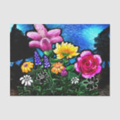 Droombloemen 's Nachts Decoupage Tissuepapier (Voorkant)