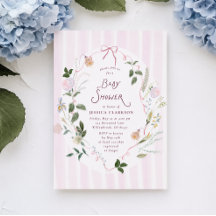 Droombloemige Baby Shower Uitnodiging