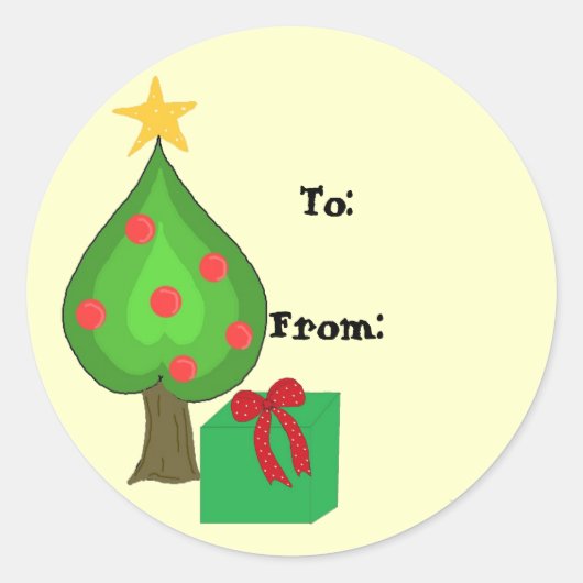 Droomboom Met Ster Ronde Sticker (Voorkant)