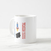 Droombooster en potentiële raket koffiemok (Voorkant links)