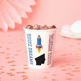 Droombooster en potentiële raket papieren bekers