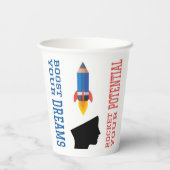 Droombooster en potentiële raket papieren bekers (Achterkant)