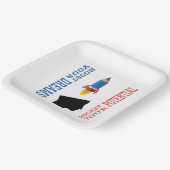 Droombooster en potentiële raket papieren bordje (Gebogen)