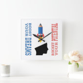 Droombooster en potentiële raket vierkante klok (Huis)