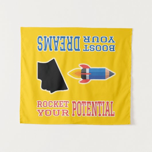 Droombooster en Potentiële Raket Wandkleed (Voorkant (horizontaal))