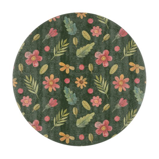 Droombos Bloemen Snijplank (Voorkant)