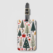 Droombos met Kerstbomen Bagagelabel (Voorkant (verticaal))