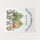 Droombos Verjaardag met Waterverf Wandkleed (Voorkant (horizontaal))