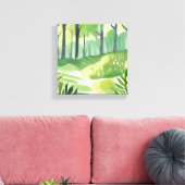 Droombossen | Bos Watercolor Landschap Canvas Afdruk (Insitu (Woonkamer))