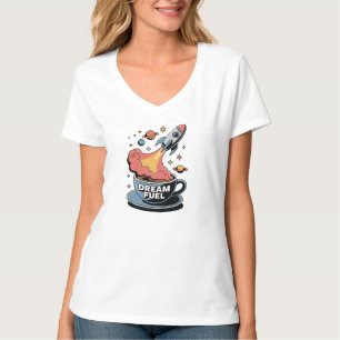 Droombrandstof Grafisch: Raket die opstijgt uit ko T-shirt