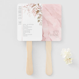 Droombruidsceremonie voor bruiloft Blush Pink-ID81 Handwaaier