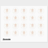 Droomcarrousel Baby Shower Bedankt Sticker (Vel)