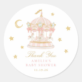 Droomcarrousel Baby Shower Bedankt Sticker