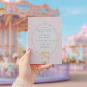 Droomcarrousel Baby Shower Kaart