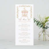 Droomcarrousel Baby Shower Menu (Staand voorkant)
