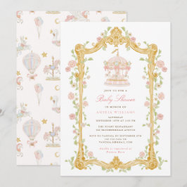Droomcarrousel Baby Shower Uitnodiging