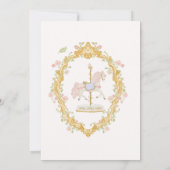 Droomcarrousel Baby Shower Uitnodiging (Achterkant)