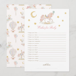 Droomcarrousel Baby Shower Wensen voor Baby Kaart