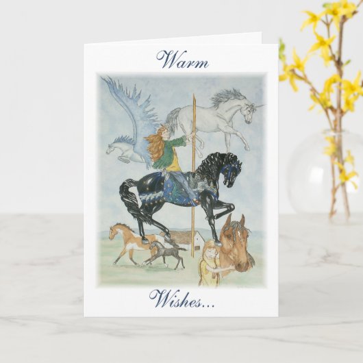 "Droomcarrousel" kaart (Gele Bloem)