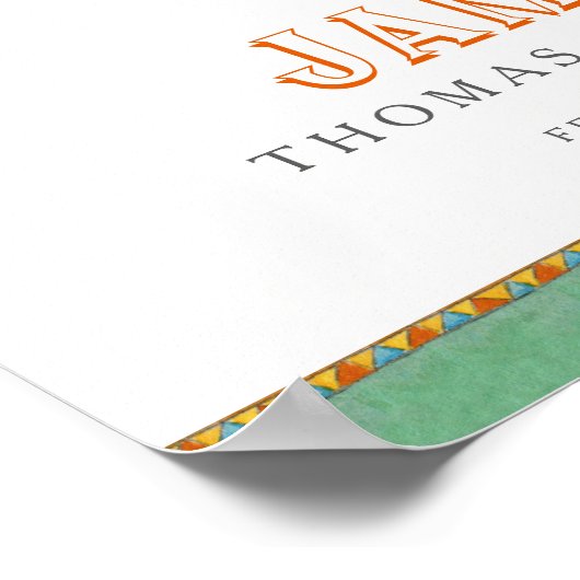 Droomcircus bruine neushoorn op een monocycle kind poster (Hoek)