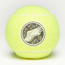 Droomcitaat met engelenvleugel tennisballen