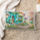 Droomcottage in Bloomlight - 21x13 Worpdek Kussen (Deken)