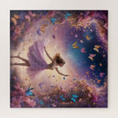 Droomdanseres met vlinders en bloemen legpuzzel (Horizontaal)