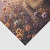 Droomdecoupage van een wilde bloemenweide tissuepapier (Detail)